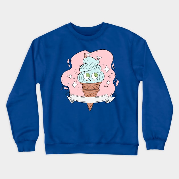 cute ice cream Crewneck Sweatshirt by UniqueDesignsCo